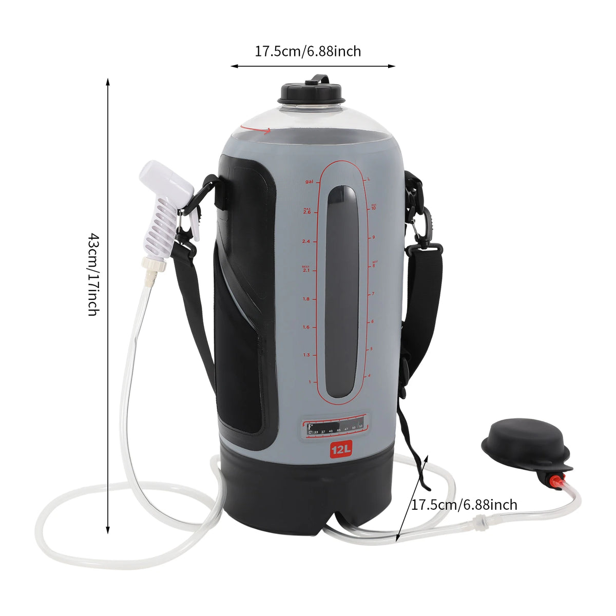 Bymaocar Portable Pressure Camp Shower with Air Pump for Outdoor