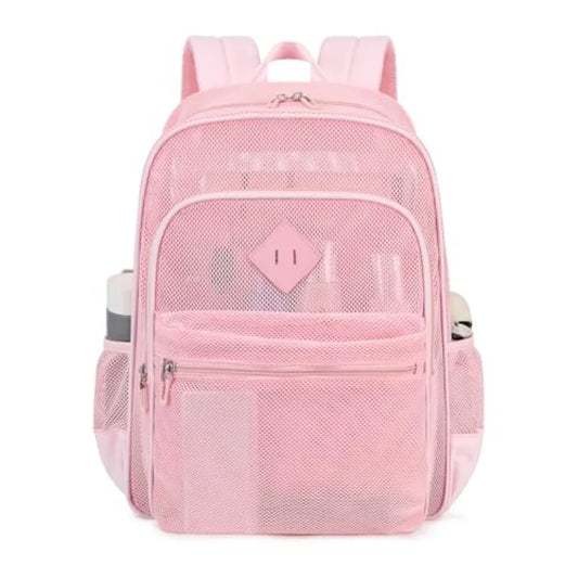 Moonbaby Clear Mesh Backpack For School And Daily Travel Use