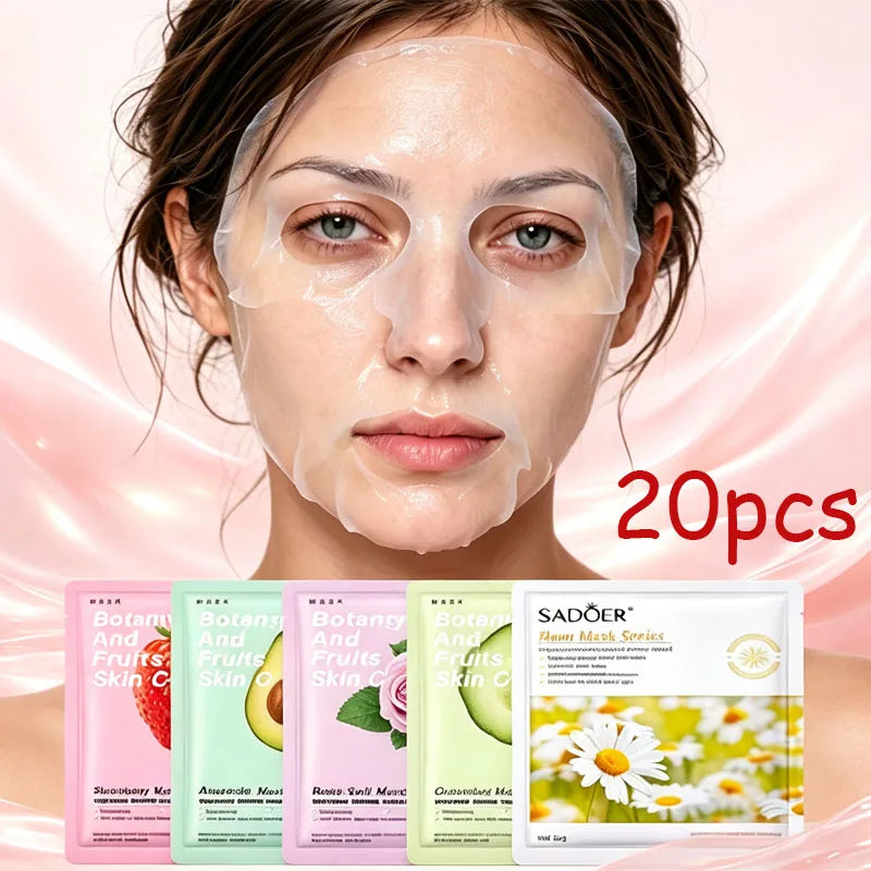 Hydrating Hyaluronic Acid Vitamin C Facial Masks 20 Pack