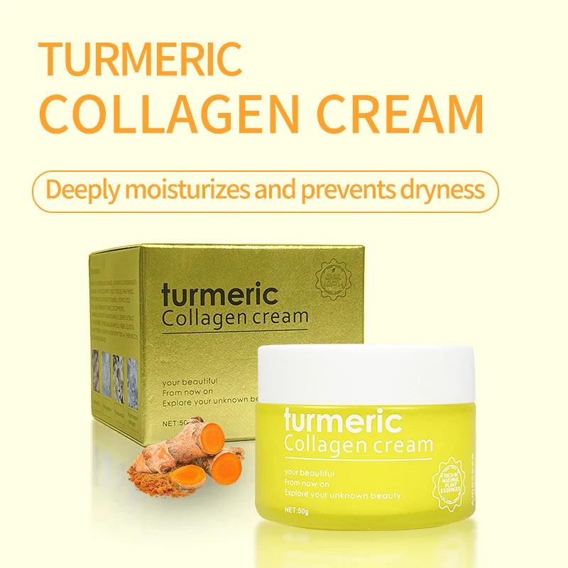 Amococo Natural Turmeric Face Cream Anti Aging Moisturizer With Collagen