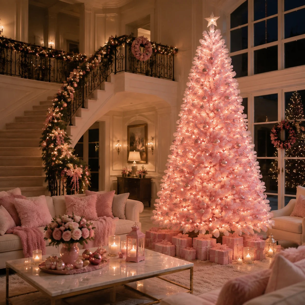 Flocked Artificial Christmas Tree For Festive Holiday Decor
