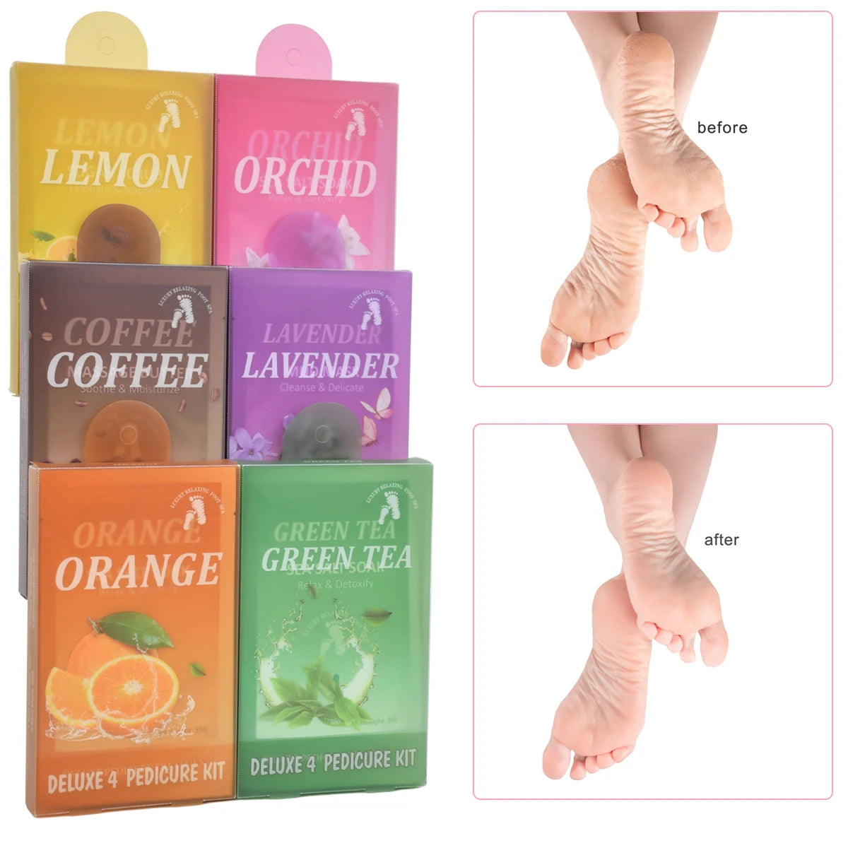 Deluxe Four Step Spa Pedicure Kit For Professional Foot Care