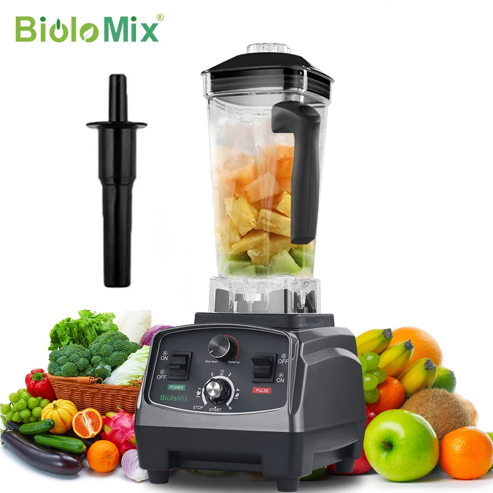 Biolomix Heavy Duty Timer Blender Food Processor With Tritan Jar