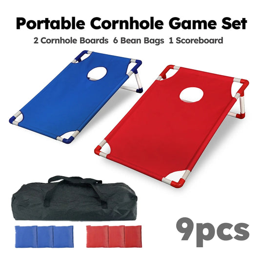 Collapsible Scoring Cornhole Game Set With Carry Bag