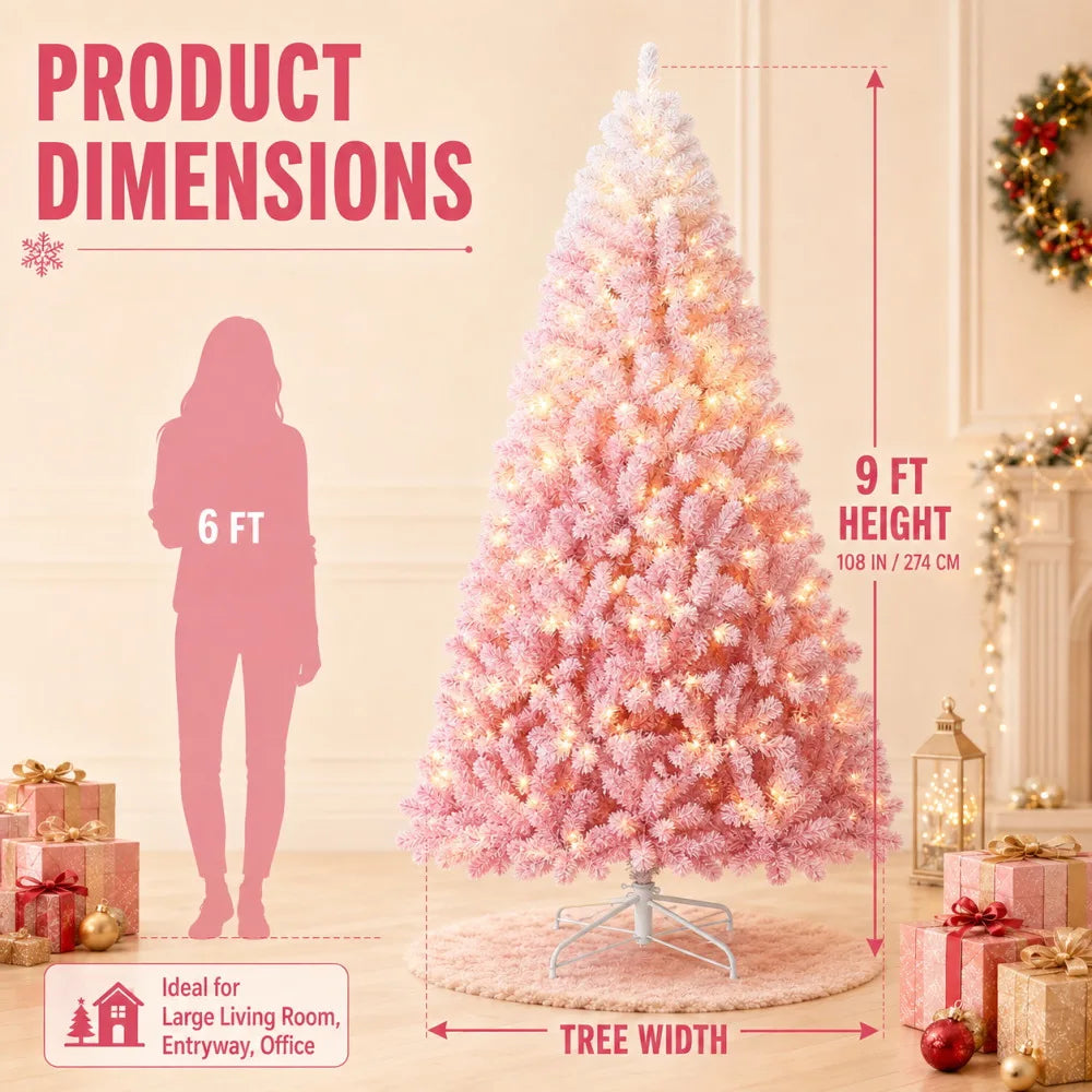 Flocked Artificial Christmas Tree For Festive Holiday Decor