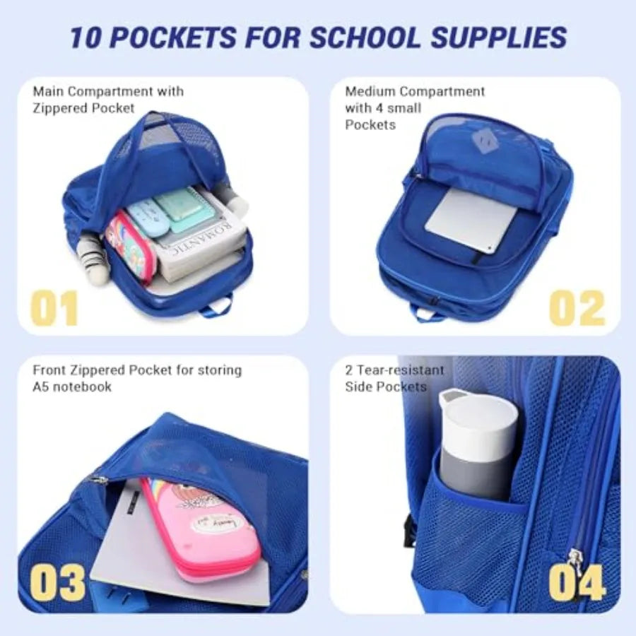 Transparent Mesh Backpack For School Sports And Travel