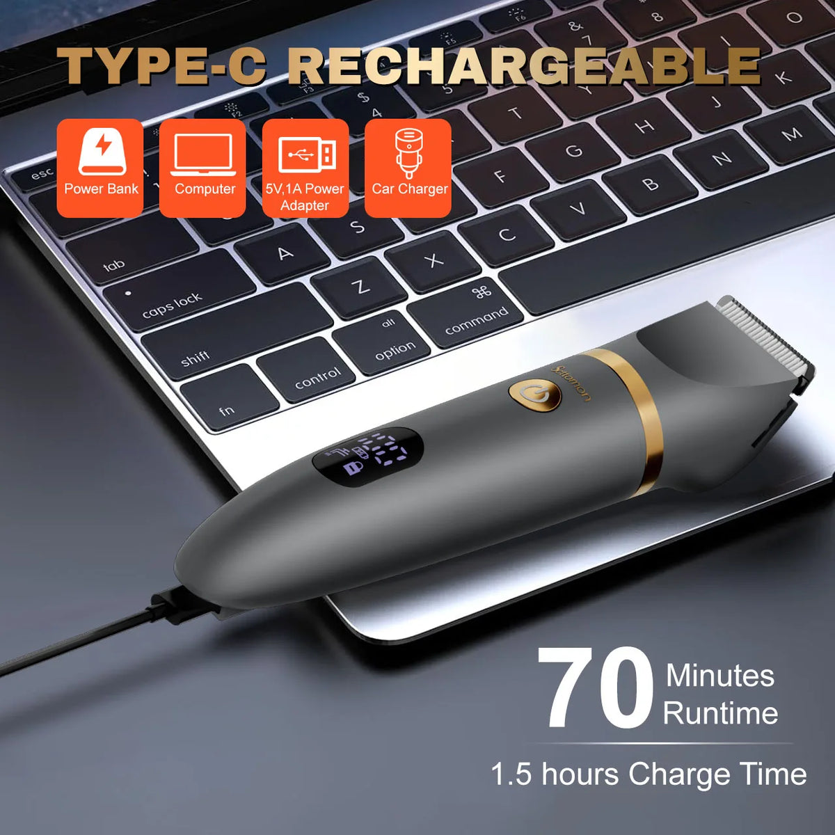 Scttomon Rechargeable Grooming Kit With LED Display And Stand