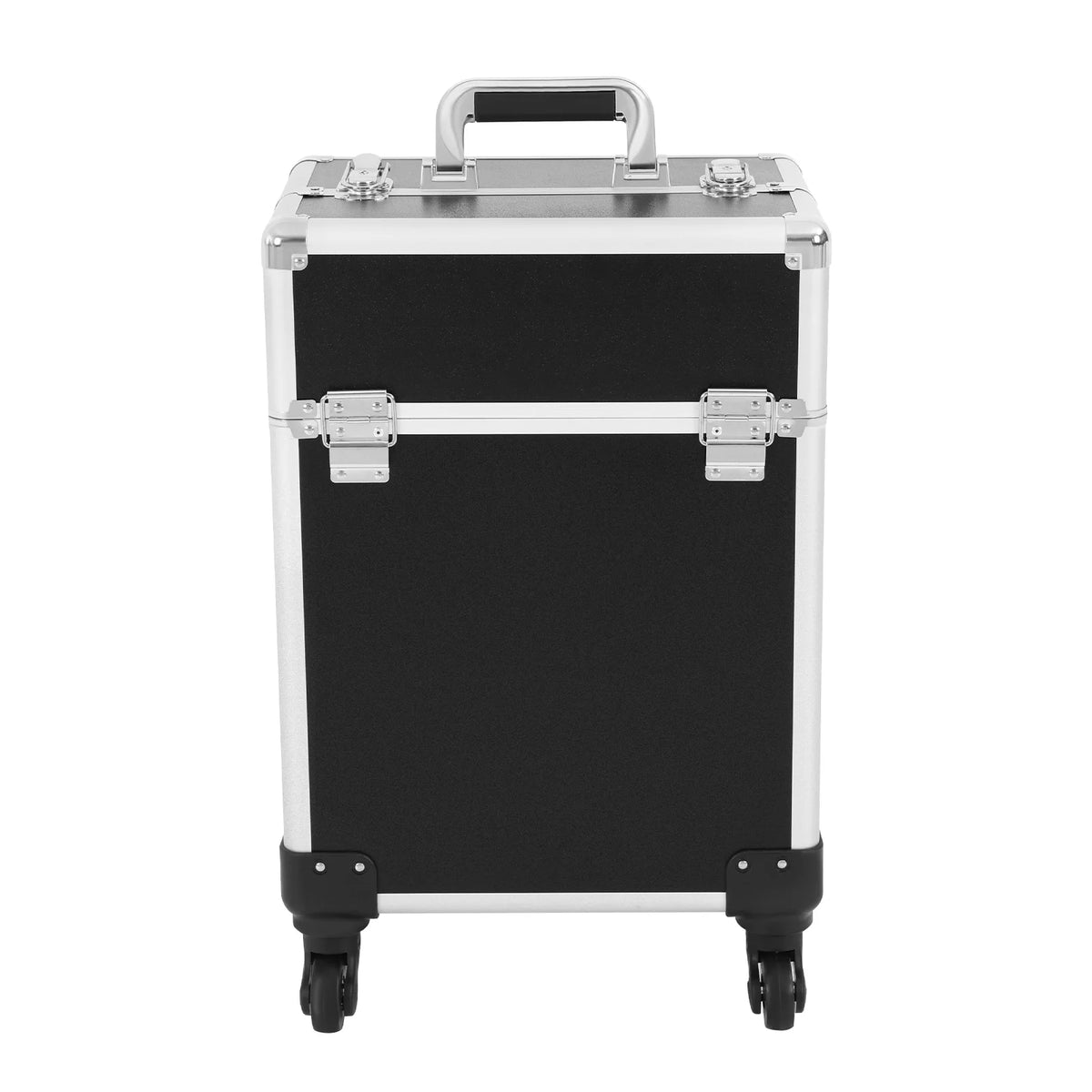 Rolling Makeup Travel Case, Rectangular Cosmetic Trolley with Keys, Hairdressing Travel Case for Professional Makeup Artists