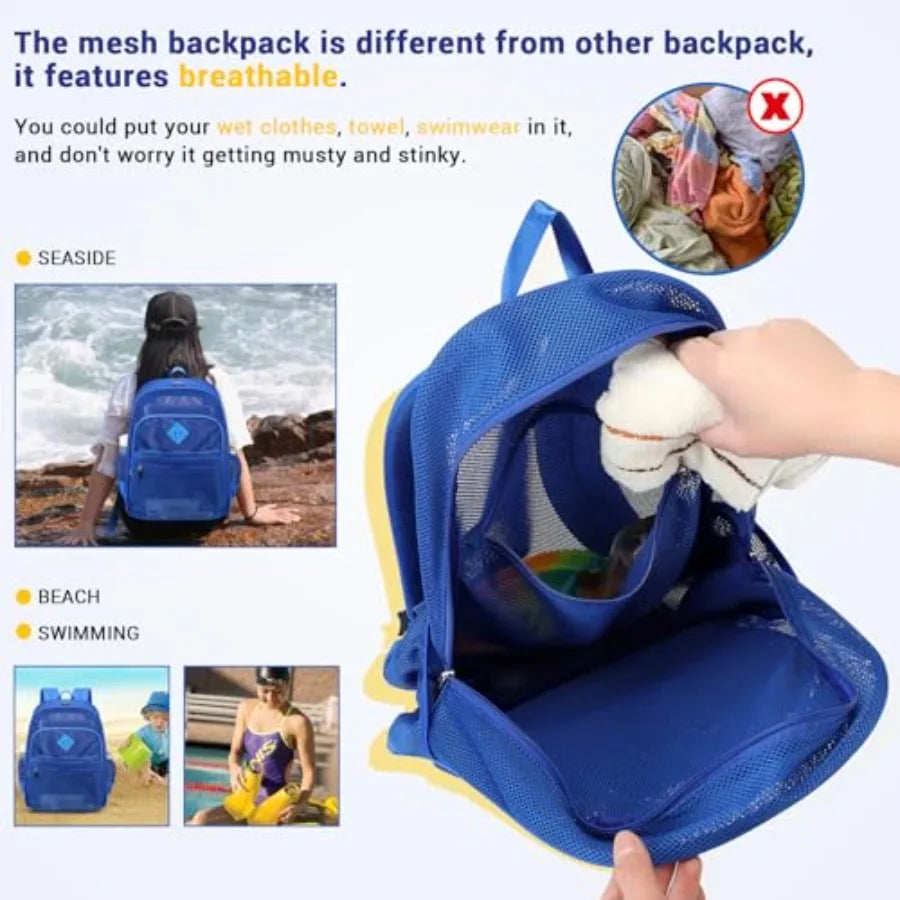 Transparent Mesh Backpack For School Sports And Travel