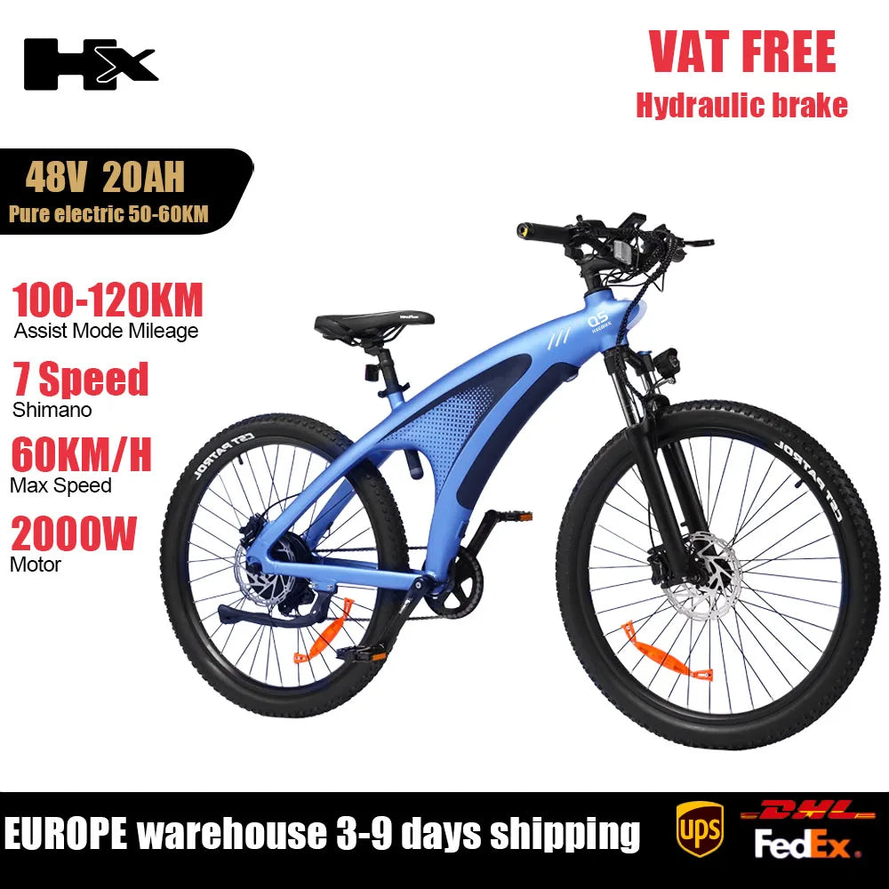 HUANCI Aluminum Electric Mountain Bike With Torque Sensor