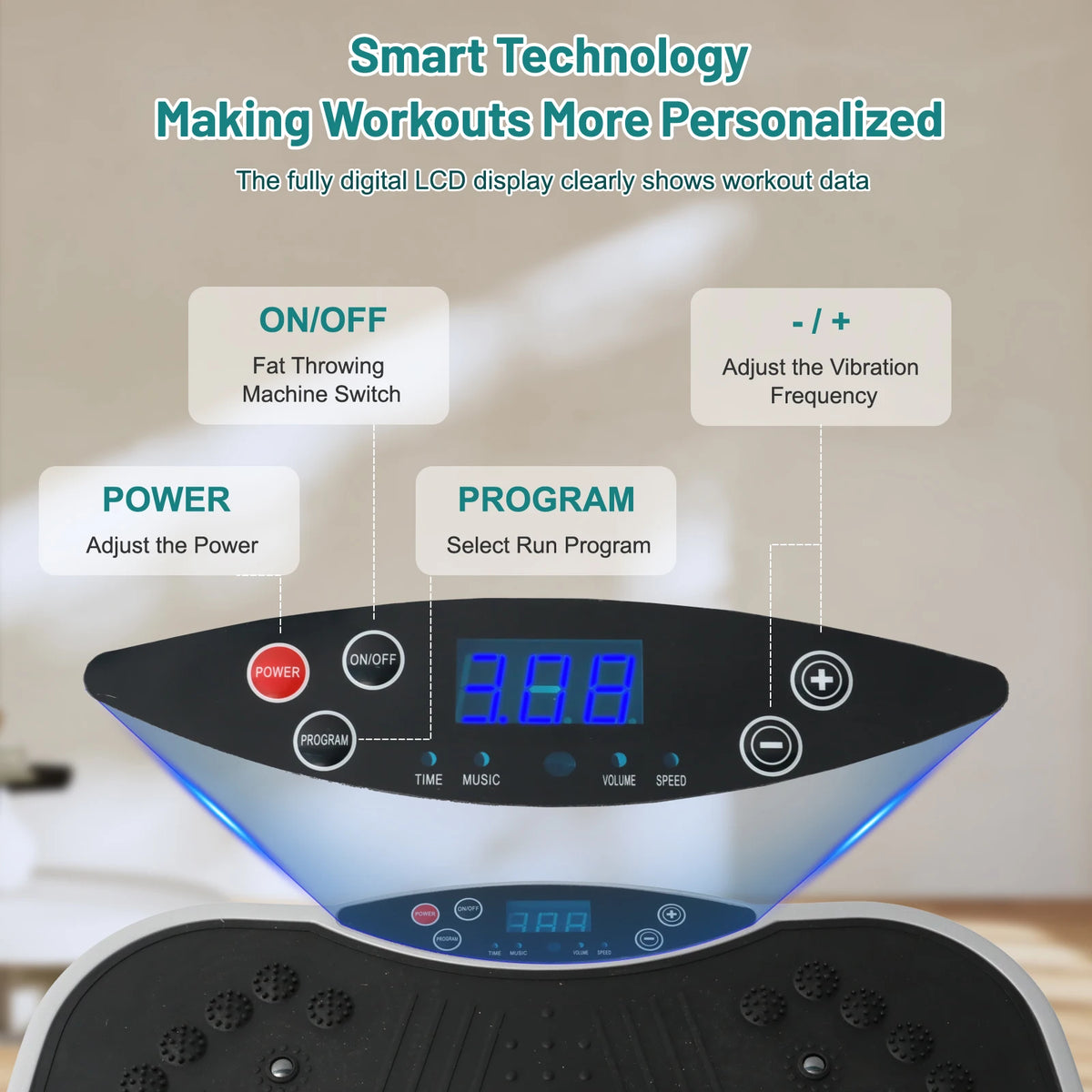 Portable Vibration Plate Exercise Machine For Full Body Fat Burning