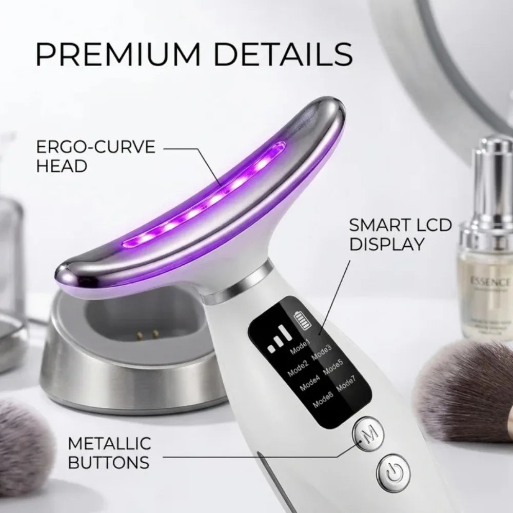Hailicare Led Photon Facial Massager With Heating Vibration Therapy