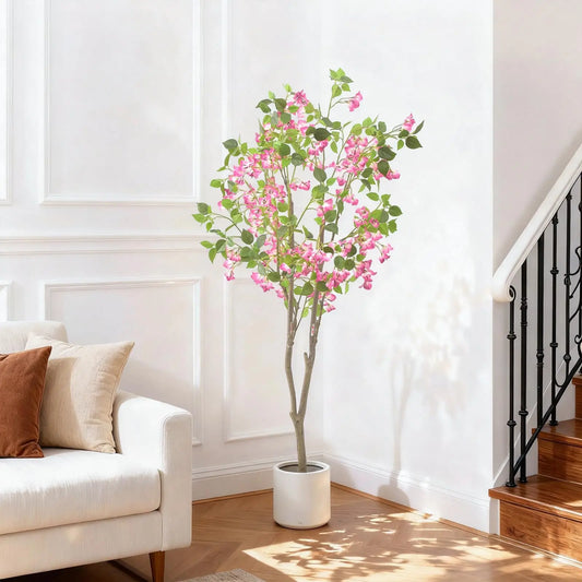 Artificial Bougainvillea Tree With Planter For Indoor Home Decor