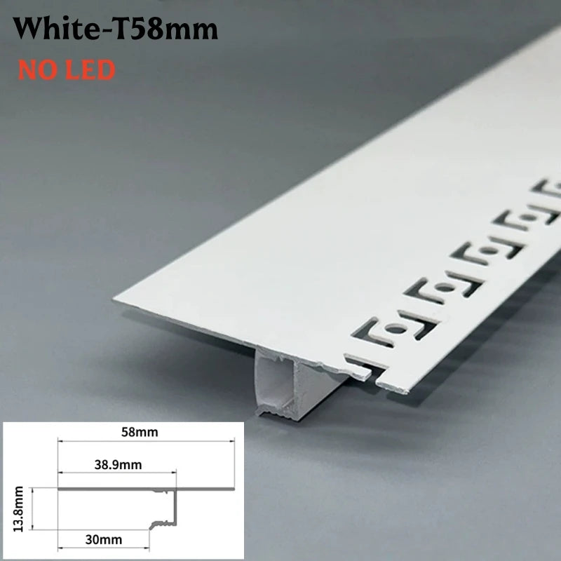 1M Ultra Narrow Shadow Gap LED Aluminum Profile Recessed Ceiling Edge Backlight Channel Top Corner Drywall Decor Bar Strip Light