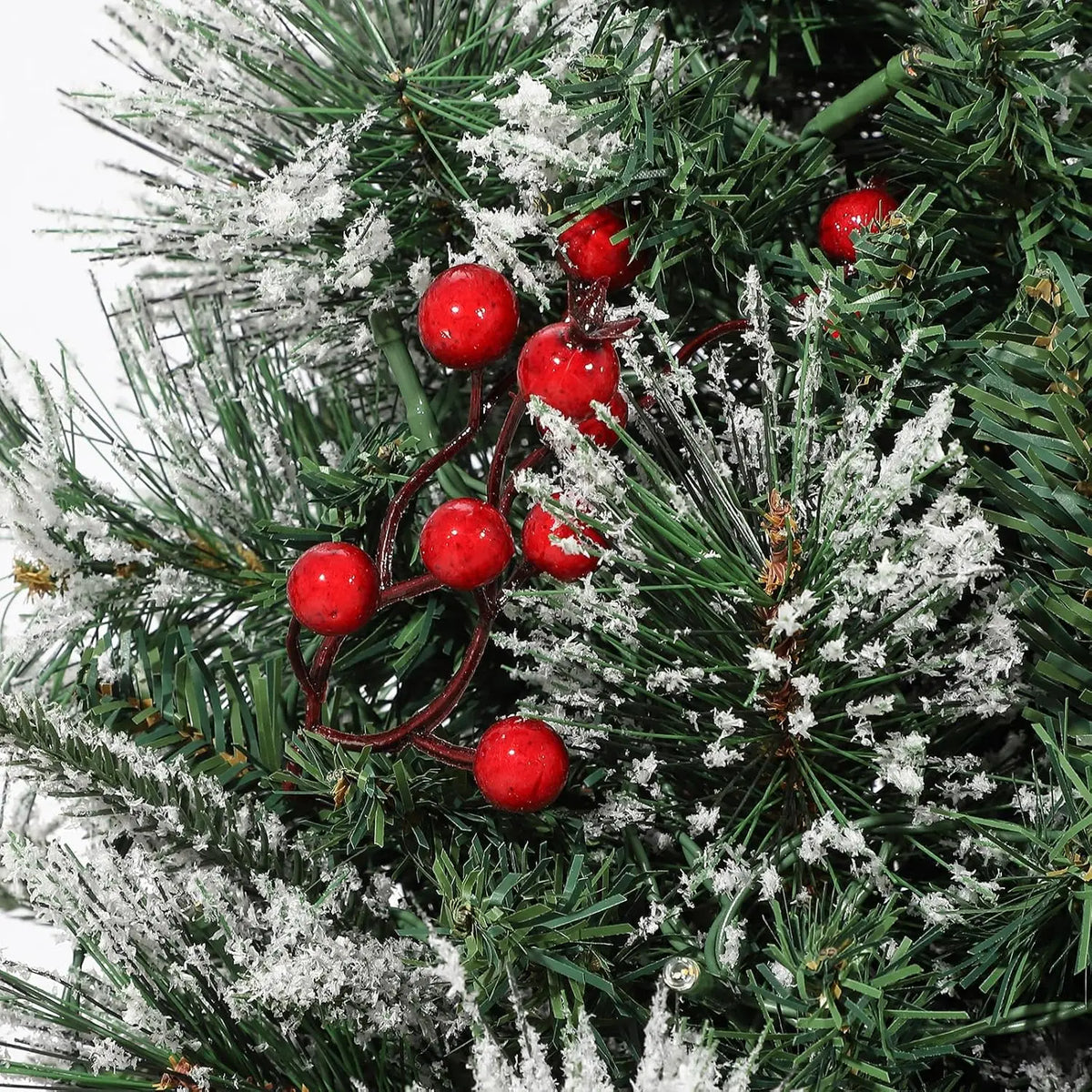 HiMISS Artificial Christmas Tree With 78 Lights And Sleigh Base