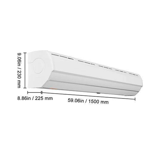 SucceBuy Commercial Indoor Air Curtain Wall Mounted Fan