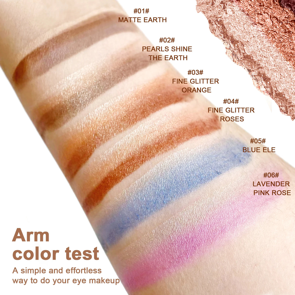 ZaiDoc 3 Color-in-1 Eyeshadow Stick Glitter Shimmer Natural Creamy Long Lasting Makeup 3.5g Each