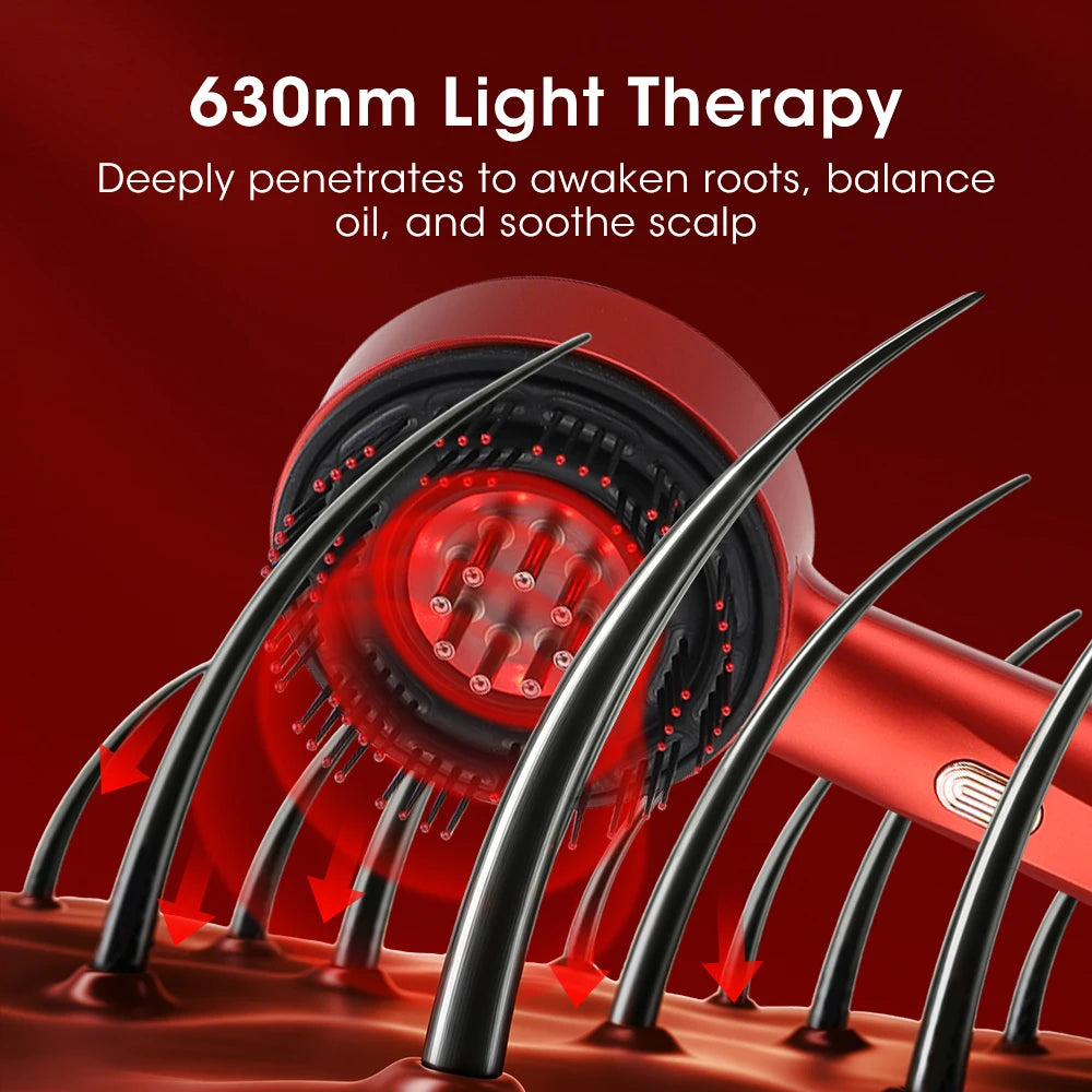 Hailicare Electric Red Light Scalp Massager Comb For Hair Relaxation