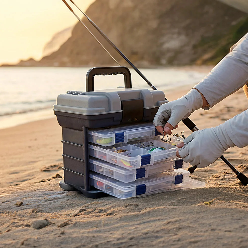Zoe Portable Fishing Tackle Box Kit With Pliers And Lures