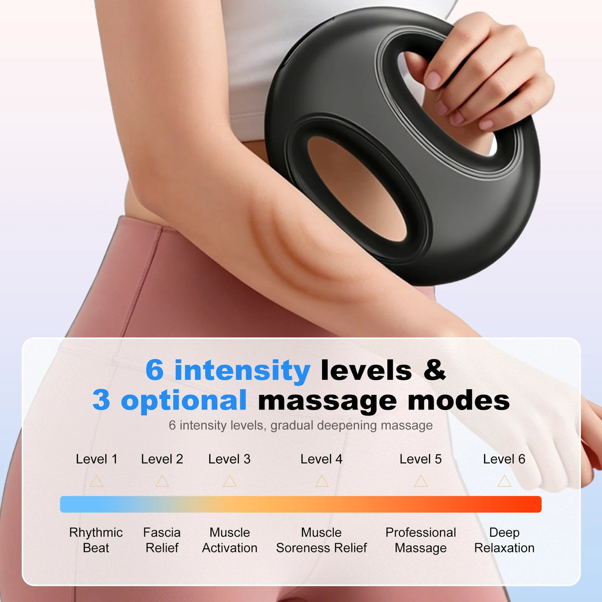 LEERCON Portable Mini Fascia Ring Vibration Muscle Massager