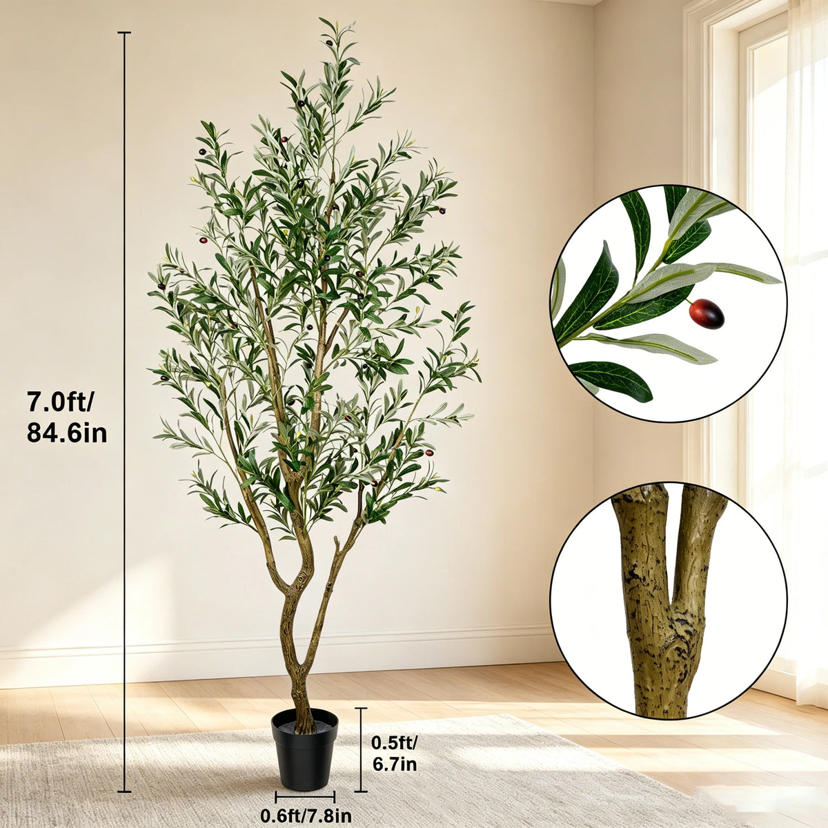 Olitree Artificial Olive Tree With Pot For Home Decor