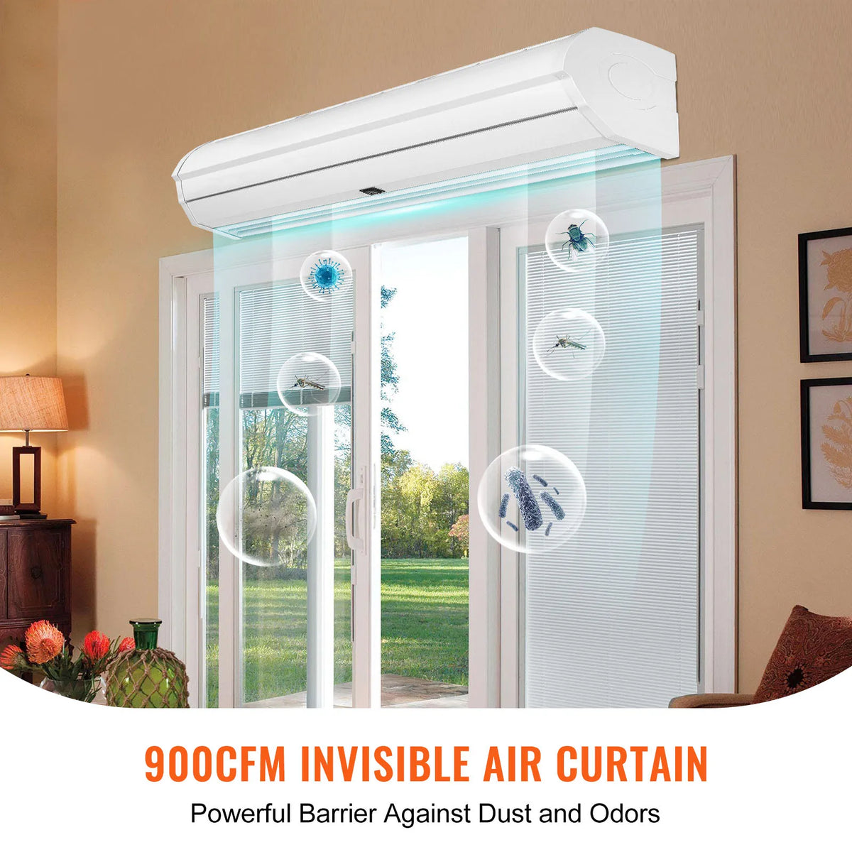 SucceBuy Commercial Indoor Air Curtain Wall Mounted Fan