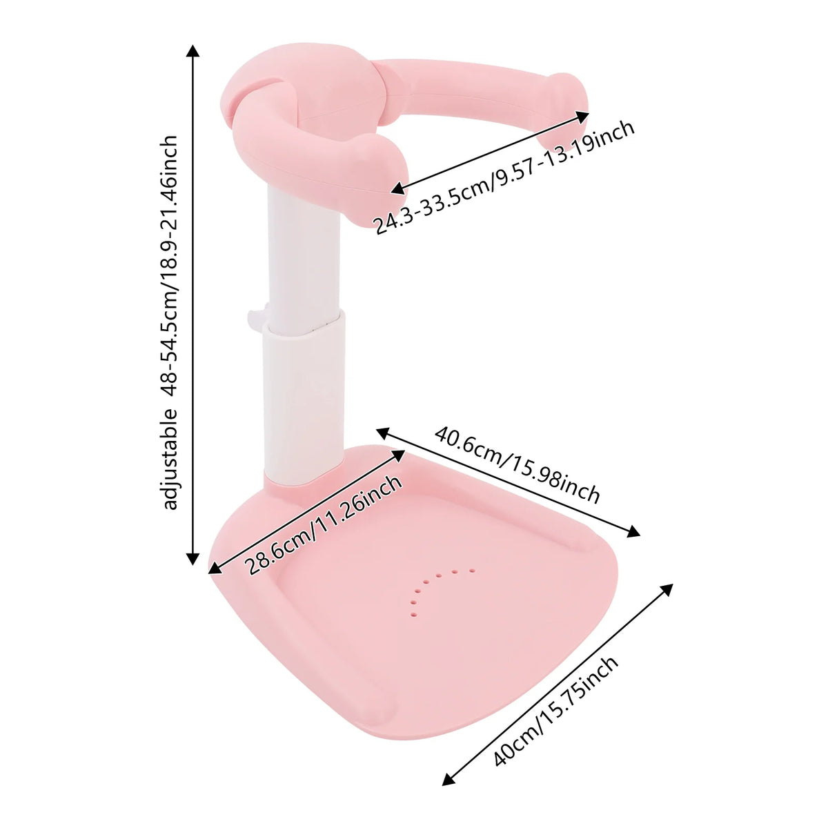 Baby Bathing Stand, Baby Bath Tub, Toddler Bath Seat, Adjustable Shower Tower with Anti-Pinch Design, Non-Slip Base, Shower Head Holder, Ergonomic Support for Infant 6-36 Months