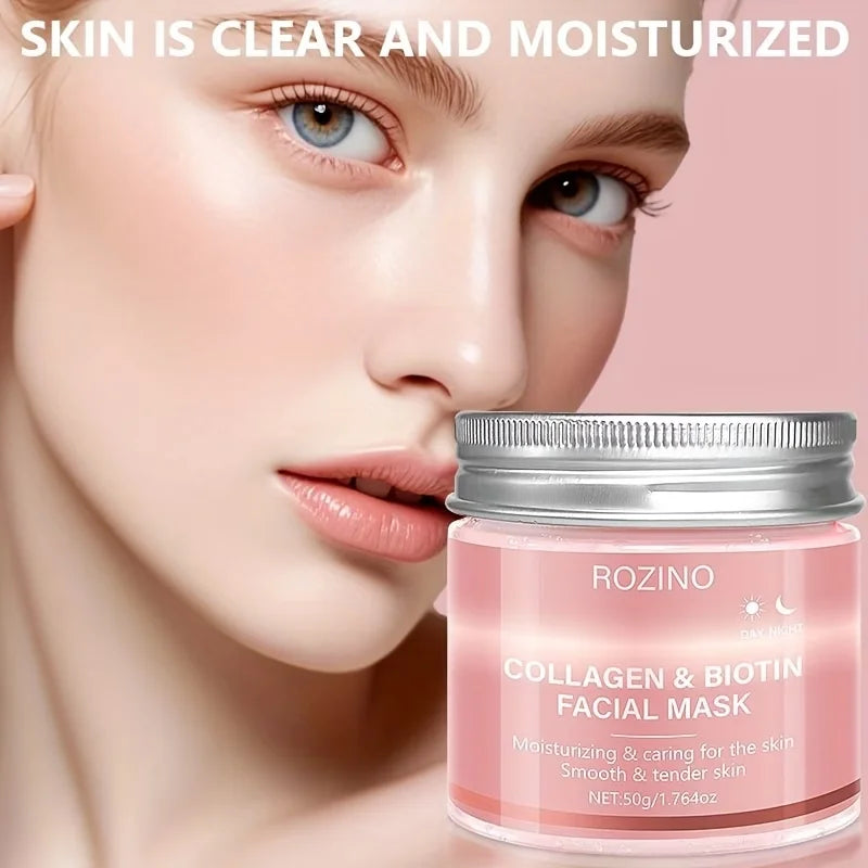 Biotin Collagen Day Night Hydrating Face Mask For Radiant Skin