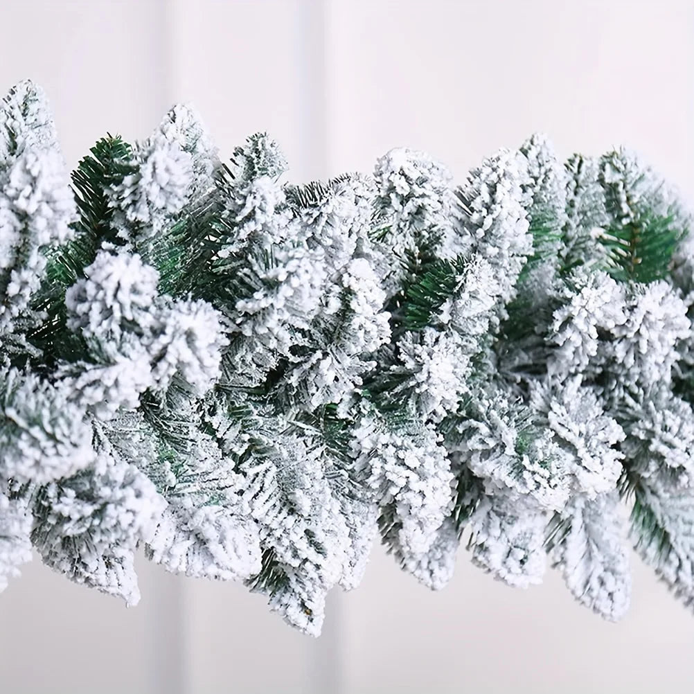 Artificial Frosted Pine Christmas Garland For Holiday Home Decoration