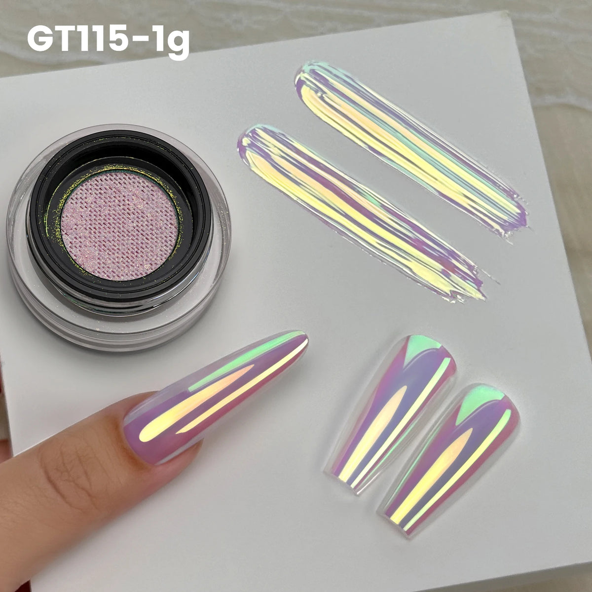 Yokefellow Aurora Chrome Nail Powder For Professional Nail Art
