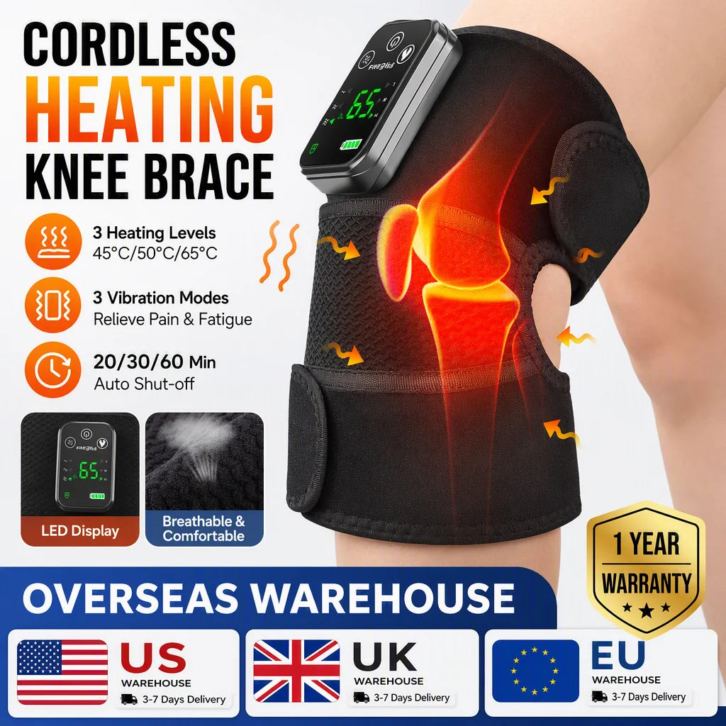 Hailicare Cordless Knee Massager With Heat And Vibration Relief