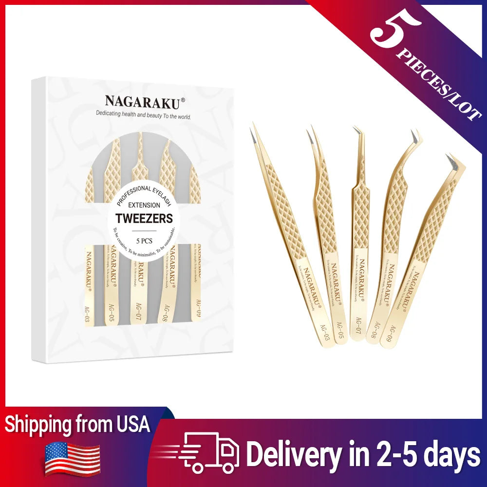 Nagaraku AG Series Eyelash Extension Tweezers Precision Volume Fan Making