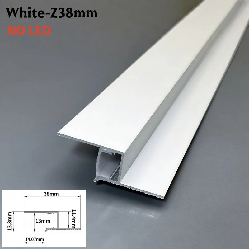 1M Ultra Narrow Shadow Gap LED Aluminum Profile Recessed Ceiling Edge Backlight Channel Top Corner Drywall Decor Bar Strip Light