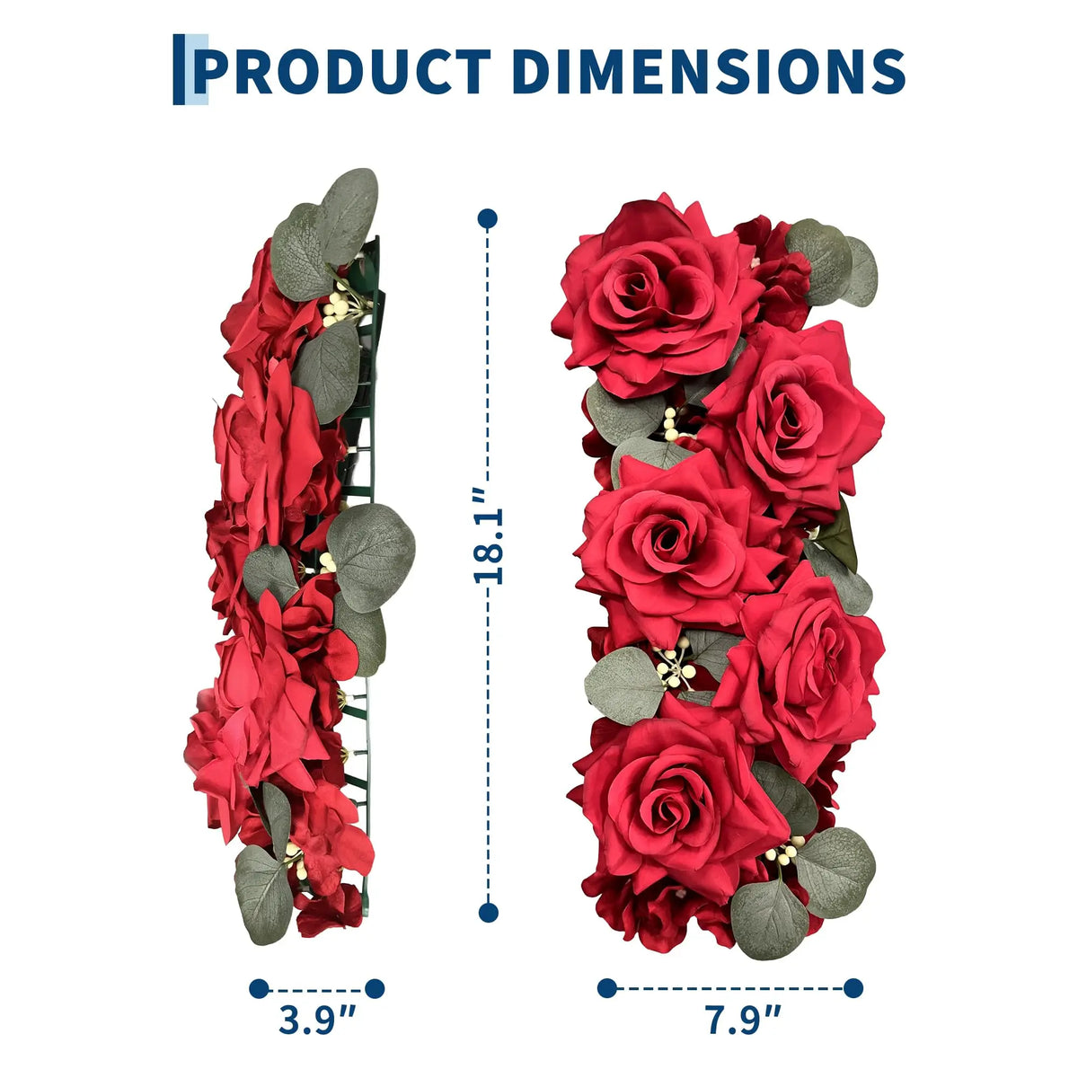 Artificial Rose Flower Pendants 6 Pieces Arch Shaped Artificial Flower Decorations