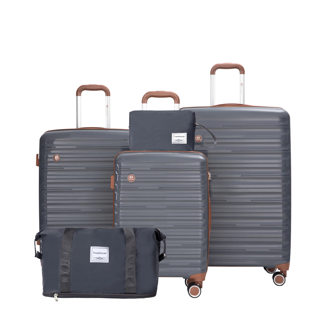 Travelhouse Five Piece Spinner Luggage Set With Tsa Lock