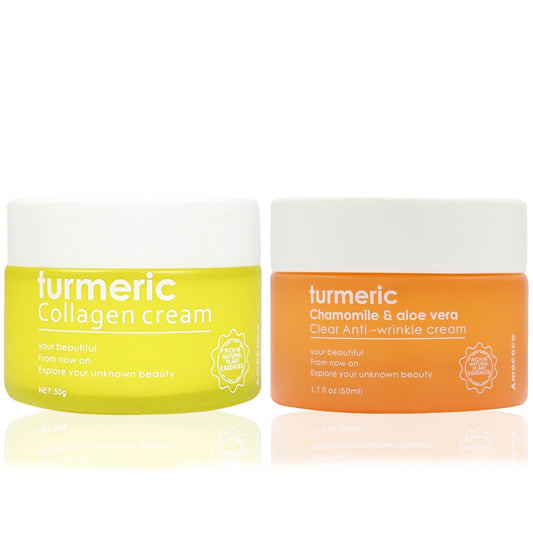 Amococo Natural Turmeric Face Cream Anti Aging Moisturizer With Collagen