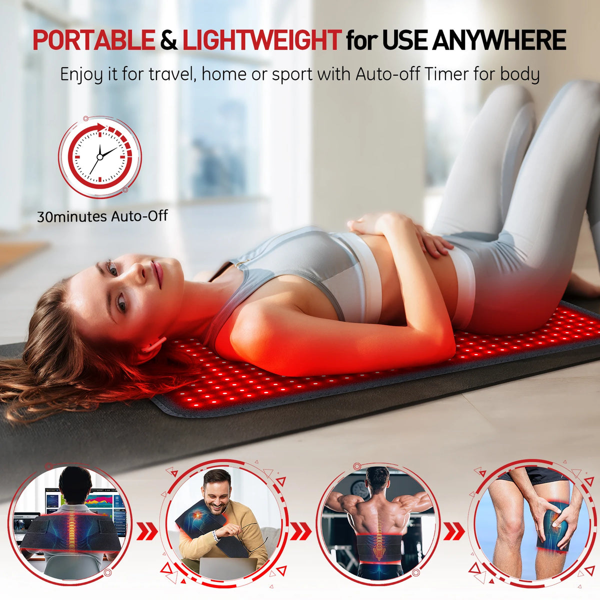 Astarexin Red Light Therapy Heating Pad For Full Body Relief