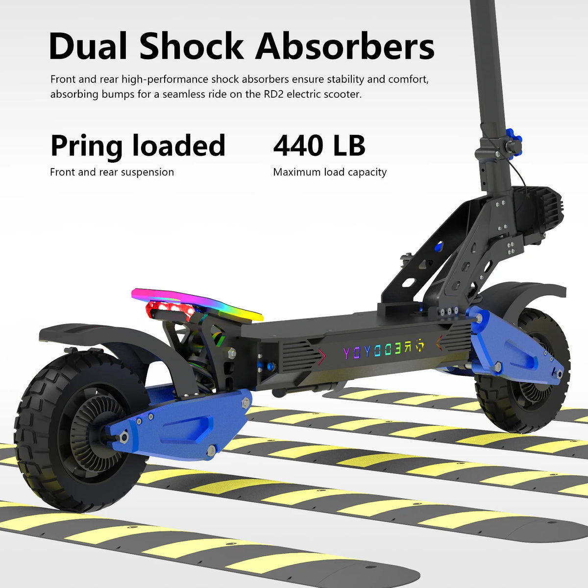 Reddydy 5000W Dual Motor Electric Scooter With Full Suspension