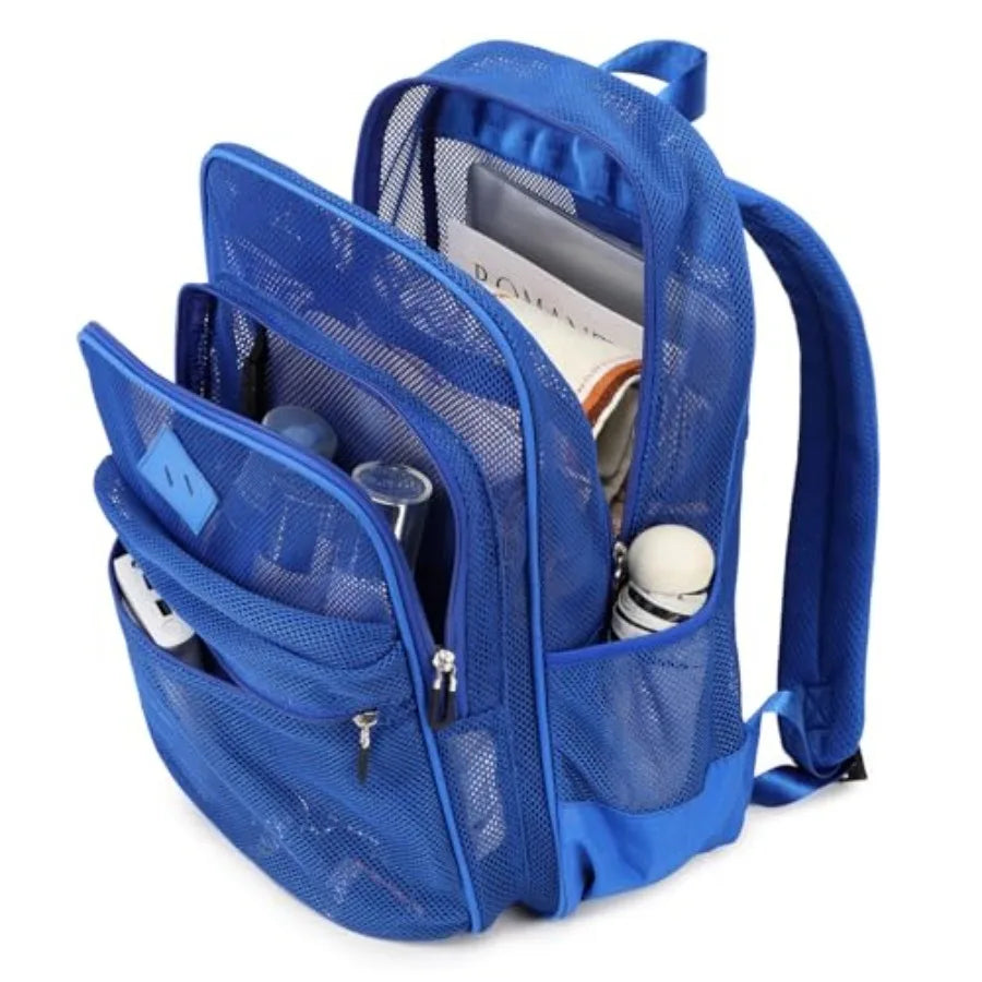 Transparent Mesh Backpack For School Sports And Travel