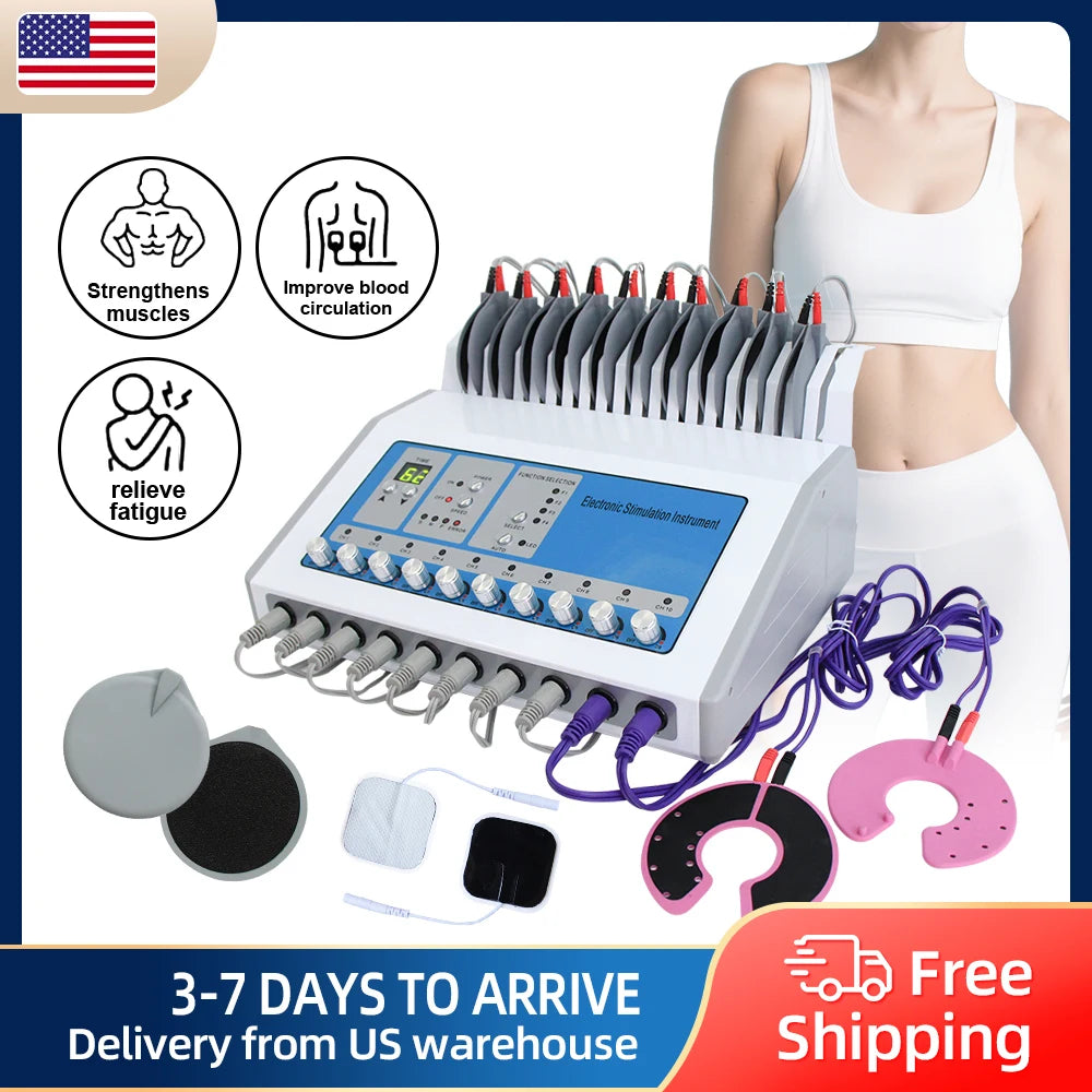 EMS Microcurrent Electric Muscle Stimulator Slimming Weight Loss Machine Russian Waves Body Shapping Massager Skin Care