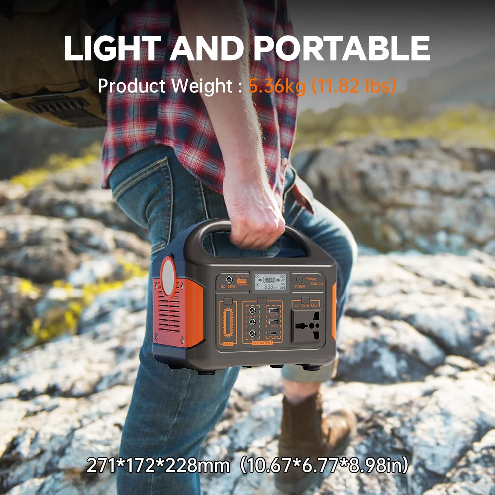 GaiaRay Portable Solar Power Station 500W 460Wh LiFePO4 Battery