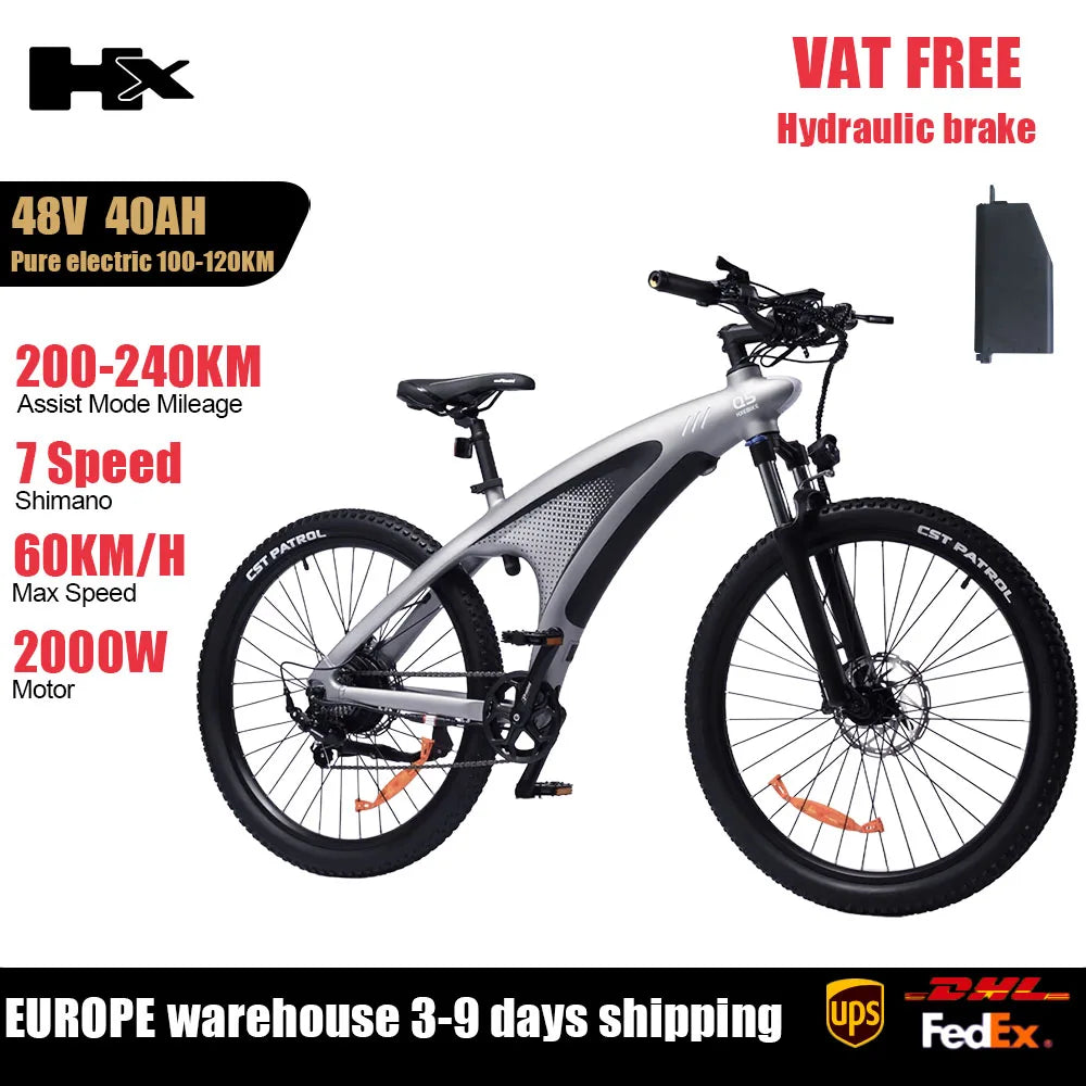 HUANCI Aluminum Electric Mountain Bike With Torque Sensor