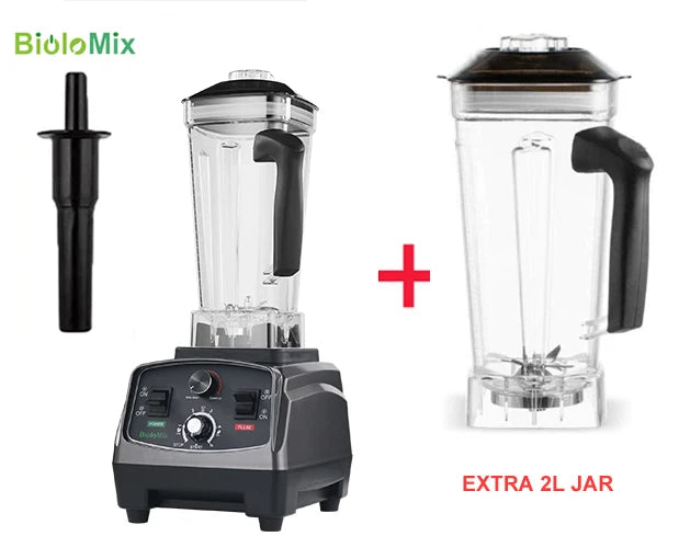 Biolomix Heavy Duty Timer Blender Food Processor With Tritan Jar